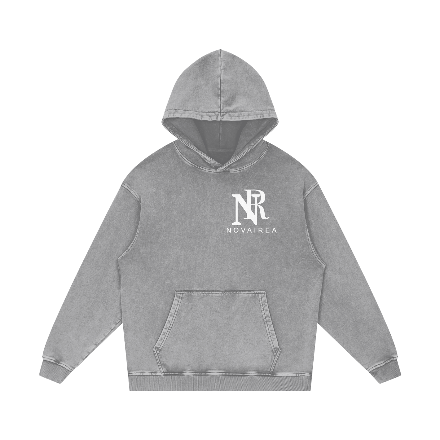 Snow Washed Loose Cotton Hoodie
