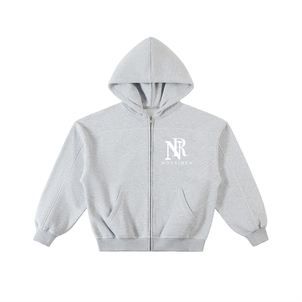 Novairea Boxy Fleece Zip Hoodie