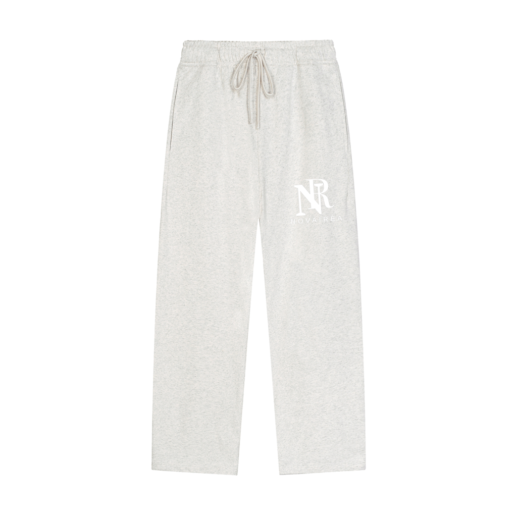 Solid Color Straight-Leg Sweatpants