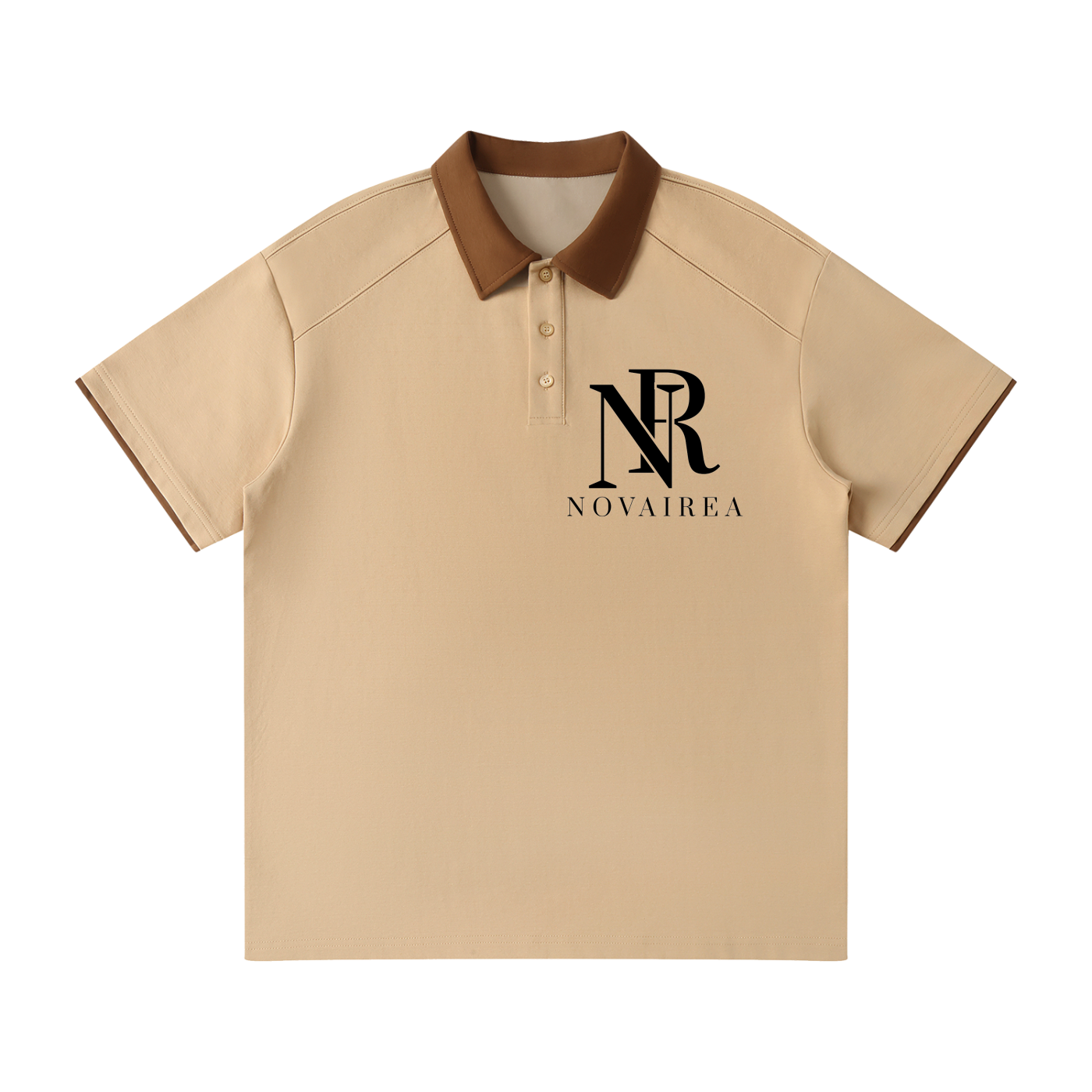 Contrast Collar Raglan Polo Shirt